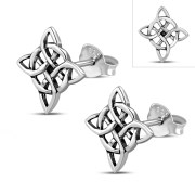 Celtic Sterling Silver Stud Earrings, ep269